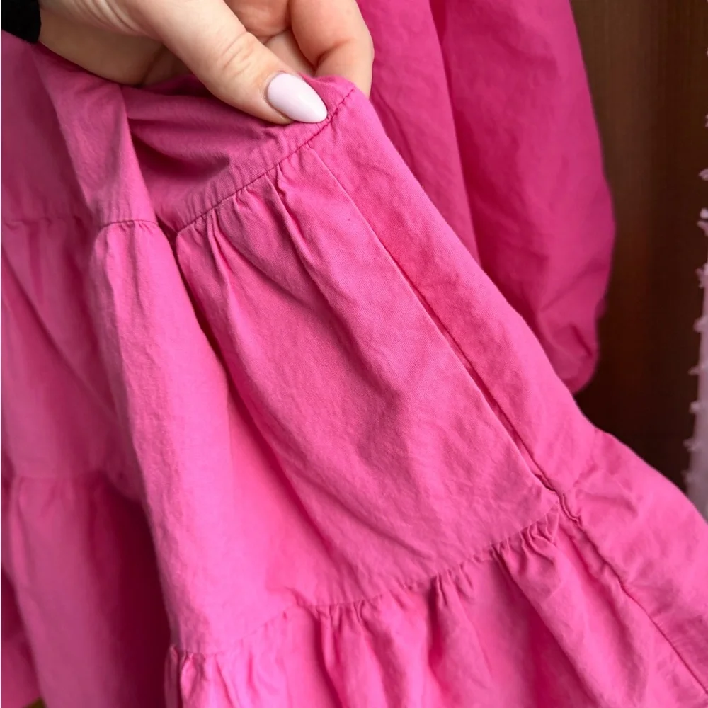 Lavender J 100% Cotton Button Down Shirt Dress - Picture 5 of 6